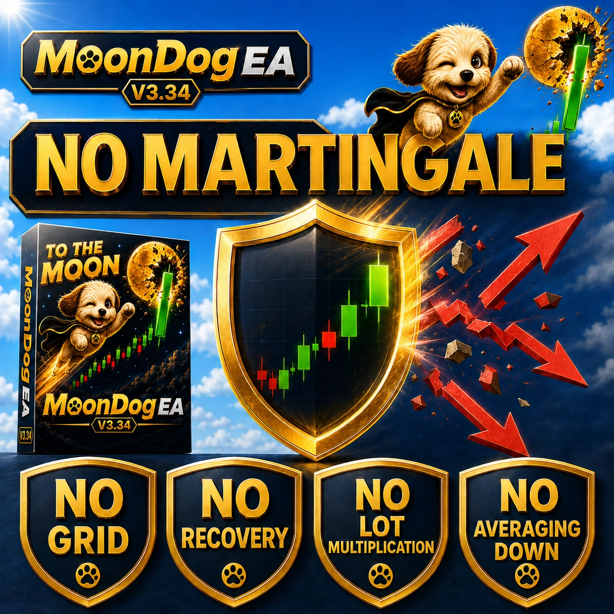 No martingale and no grid strategy graphic