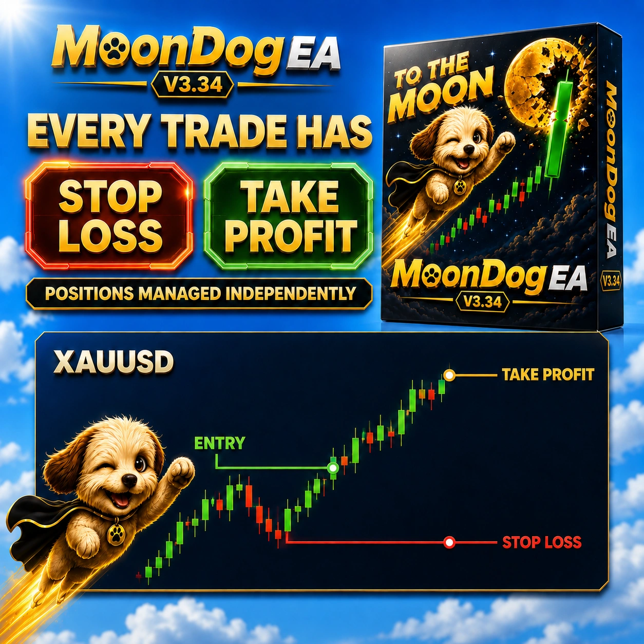 Stop loss and take profit graphic
