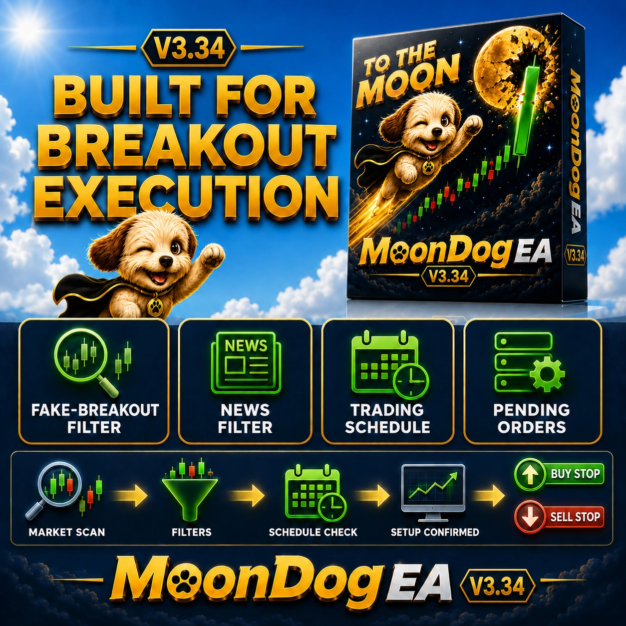 Breakout filters and execution graphic