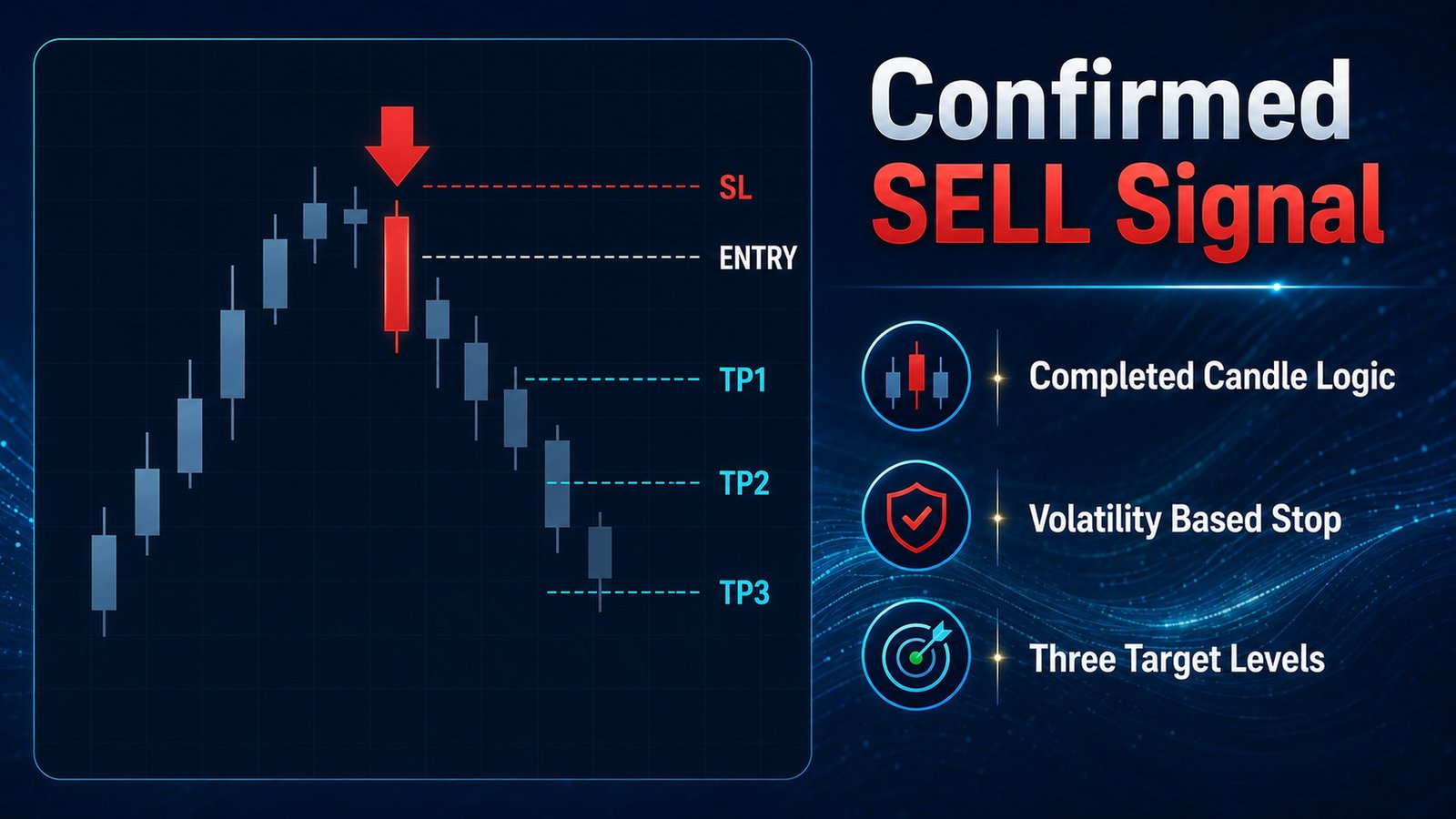 Quantum Ocean confirmed sell signal graphic