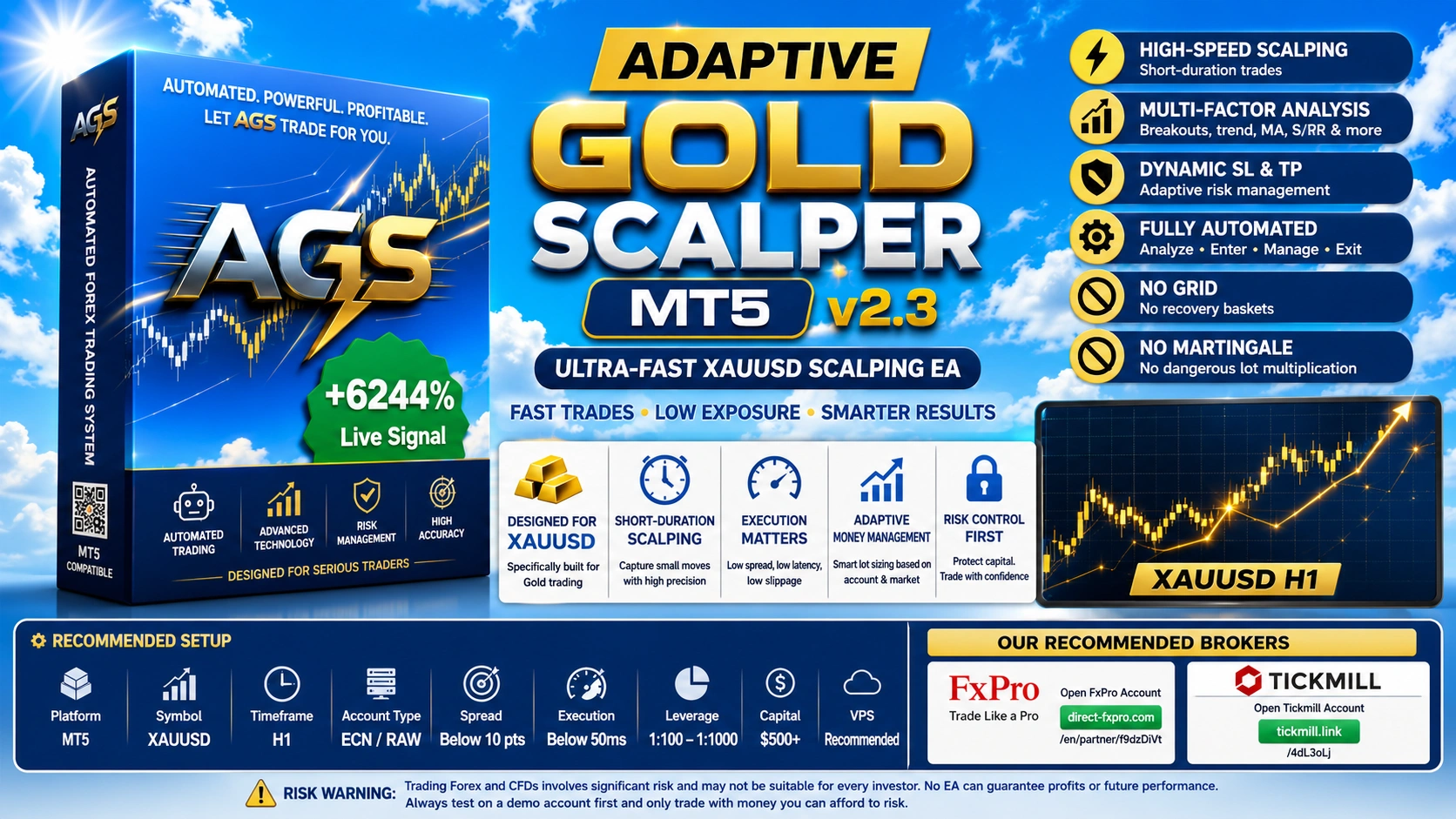 Adaptive Gold Scalper MT5 trading screenshot