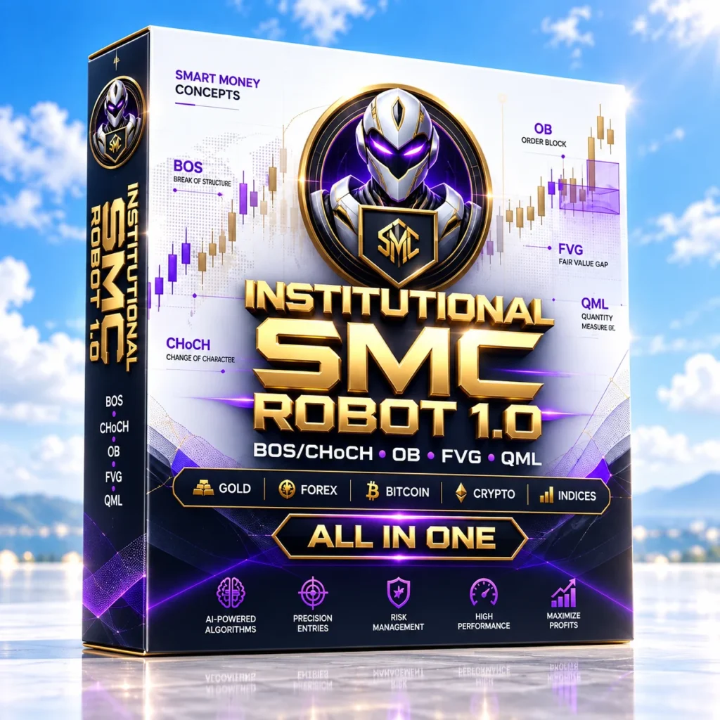 Institutional SMC Robot product artwork for the MT5 Expert Advisor