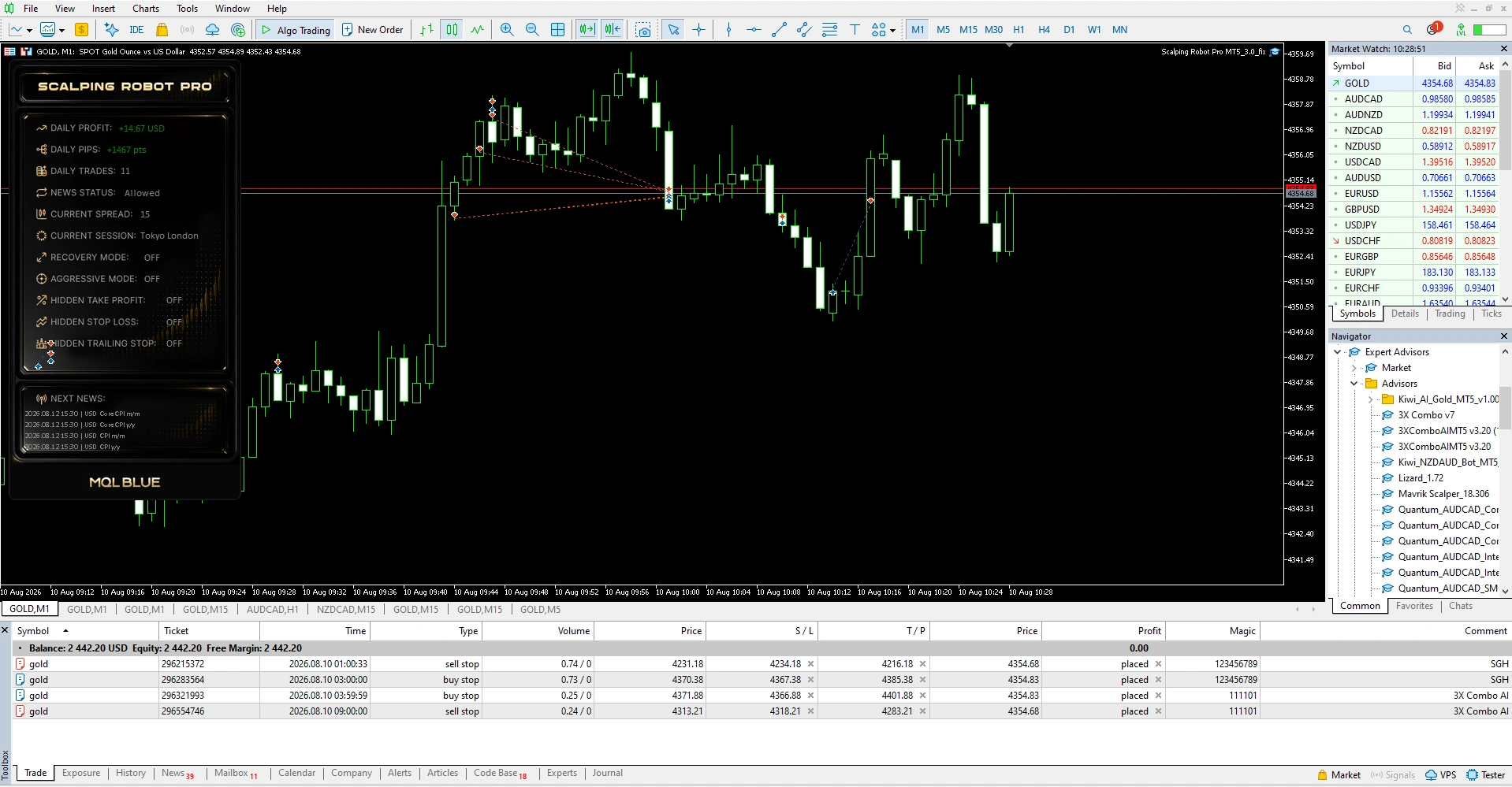 Scalping Robot Pro MT5 trading screenshot 4